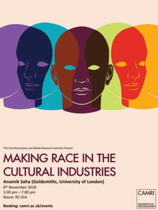 Making Race in the Cultural Industries @ University of Westminster | England | United Kingdom