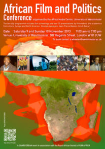 African Film and Politics Conference @ University of Westminster