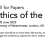 Call for Papers: Ethics of the digital